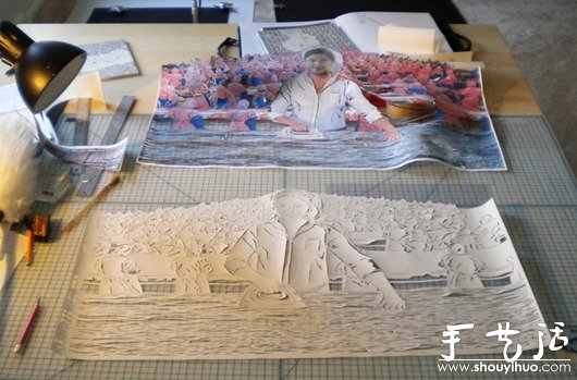 復(fù)雜、逼真的剪紙作品 -  itrip.net.cn
