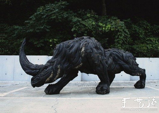 輪胎動(dòng)物DIY雕塑 -  itrip.net.cn