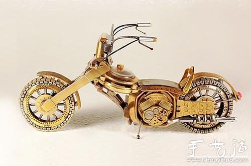 手表零件DIY手工制作的摩托車 -  itrip.net.cn