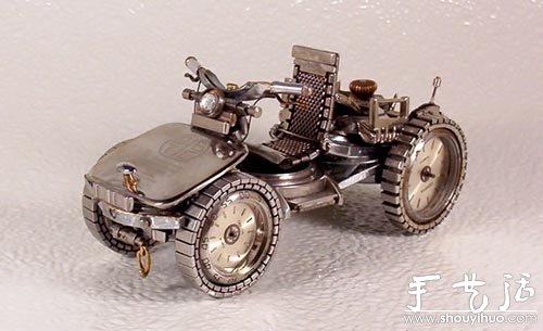 手表零件DIY手工制作的摩托車 -  itrip.net.cn