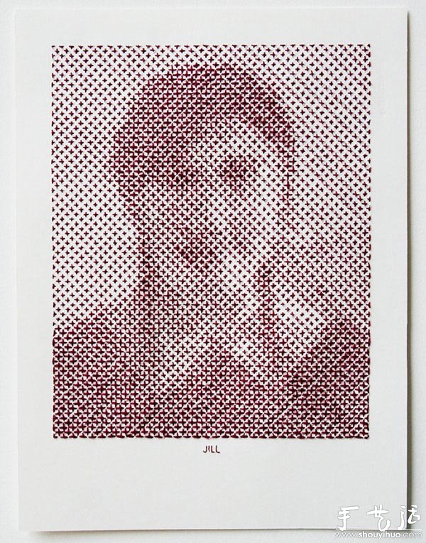 用四色針線創(chuàng)造的CMYK刺繡畫 -  itrip.net.cn