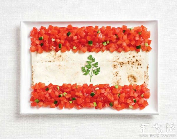由食物組合成的國(guó)旗 -  itrip.net.cn