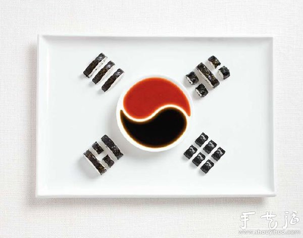 由食物組合成的國(guó)旗 -  itrip.net.cn