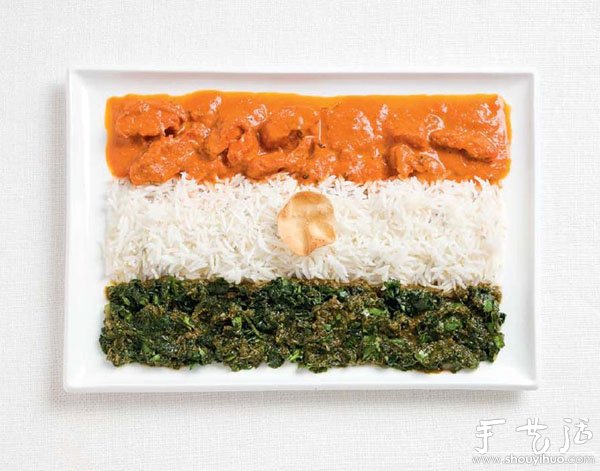 由食物組合成的國(guó)旗 -  itrip.net.cn