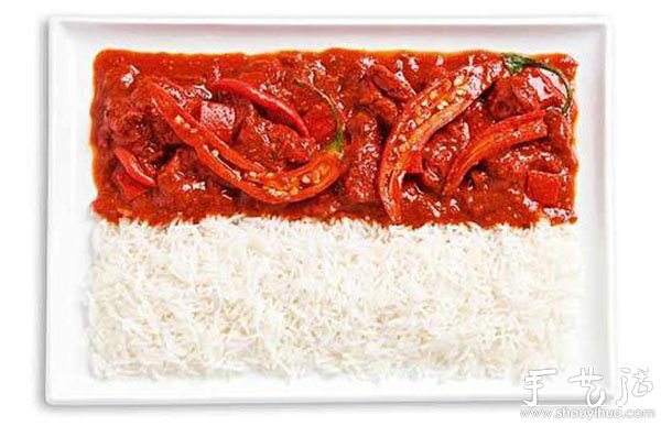 由食物組合成的國(guó)旗 -  itrip.net.cn