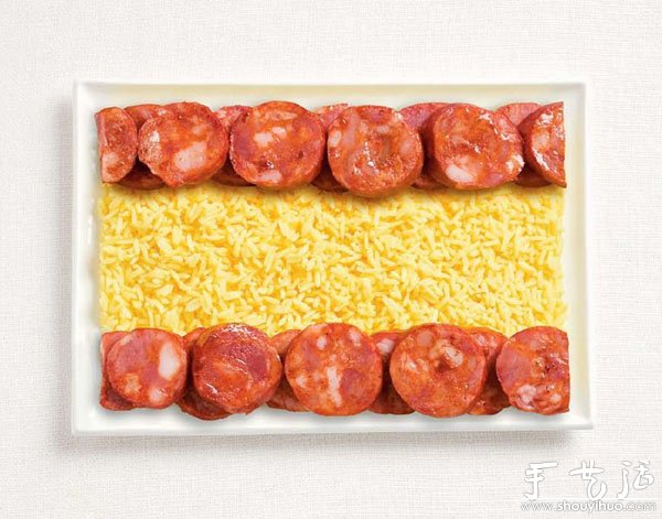 由食物組合成的國(guó)旗 -  itrip.net.cn