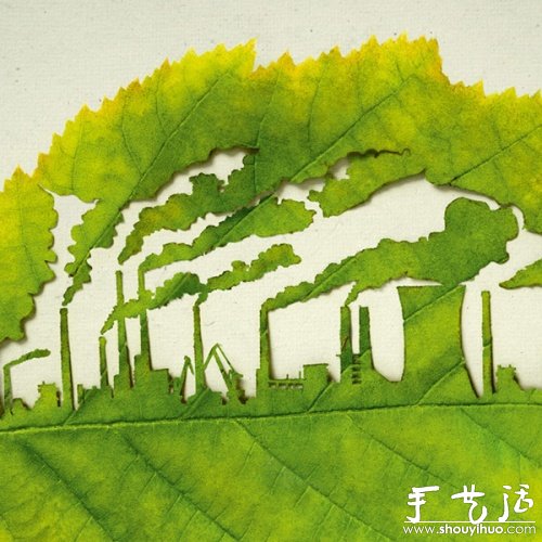 樹(shù)葉上的精巧雕刻 -  itrip.net.cn