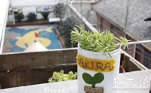小鐵罐手工DIY制作花盆 -  itrip.net.cn