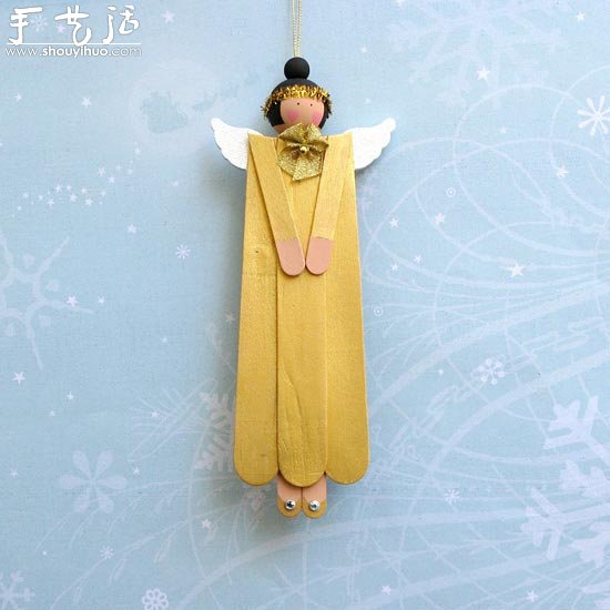 冰棍棒手工DIY天使掛飾 -  itrip.net.cn
