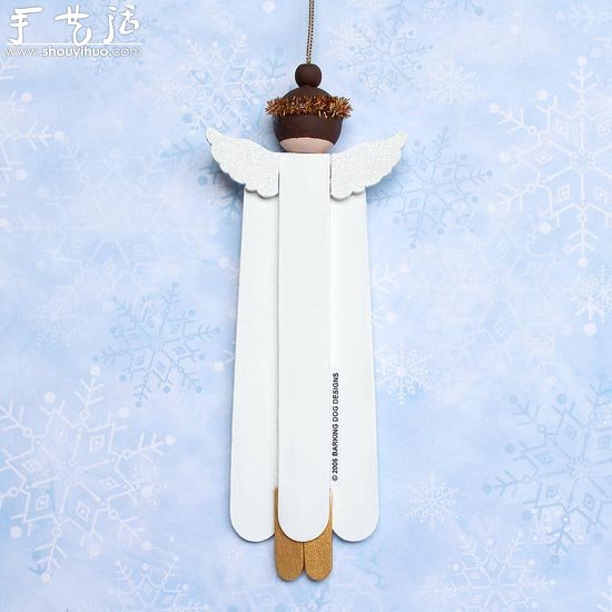 冰棍棒手工DIY天使掛飾 -  itrip.net.cn