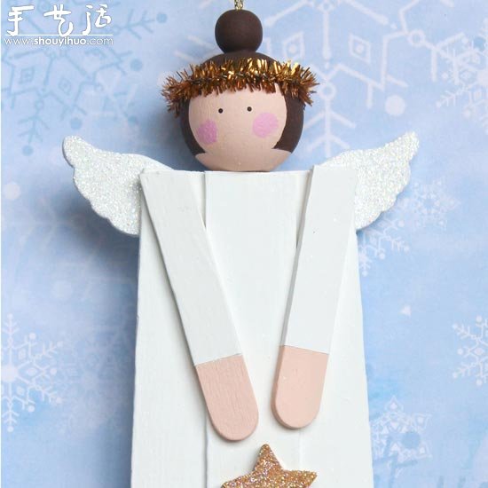 冰棍棒手工DIY天使掛飾 -  itrip.net.cn