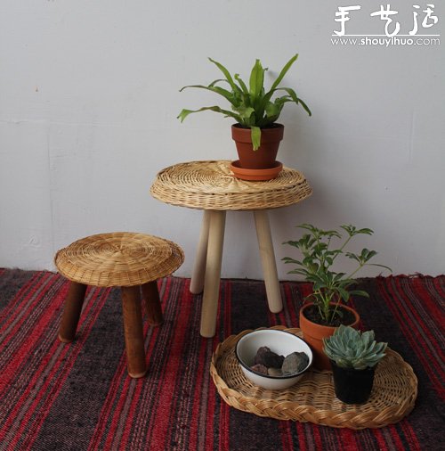 手工DIY柳編墊板凳 -  itrip.net.cn
