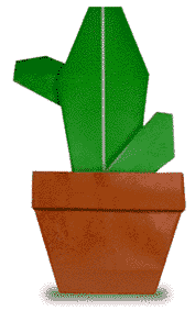 帶花盆仙人掌的折紙方法 -  itrip.net.cn