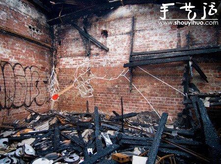 紙膠帶的創(chuàng)意涂鴉作品 -  itrip.net.cn