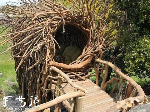 樹枝DIY的超大鳥窩 -  itrip.net.cn