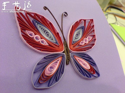 花草蝴蝶漂亮卷紙作品欣賞 -  itrip.net.cn