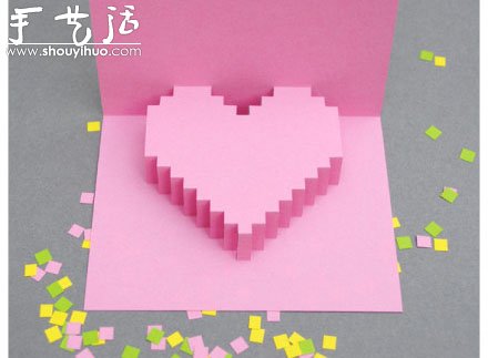 3D立體心形效果賀卡制作教程 -  itrip.net.cn