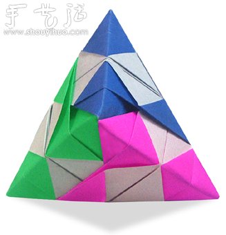 三角插原理組合制作金字塔的折紙教程 -  itrip.net.cn