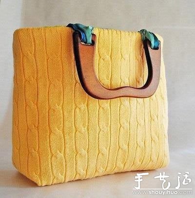 舊毛衣手工DIY制作時(shí)尚手提包的教程 -  itrip.net.cn