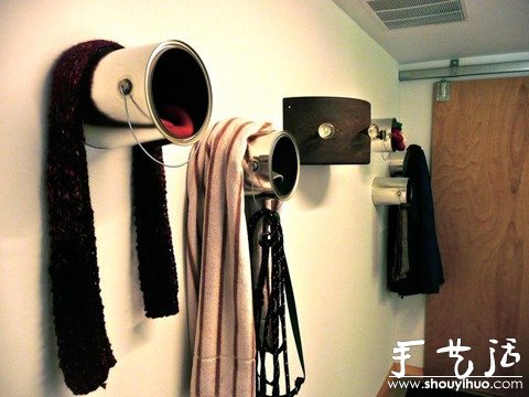 廢棄涂料桶制作衣帽架的環(huán)保小制作 -  itrip.net.cn