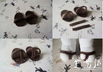 襪子布藝制作可愛(ài)兔子的手工教程 -  itrip.net.cn