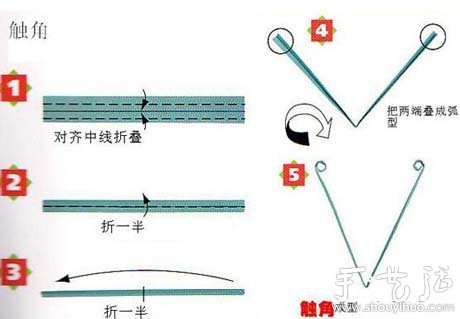 手工組合折紙蝴蝶的制作方法 -  itrip.net.cn