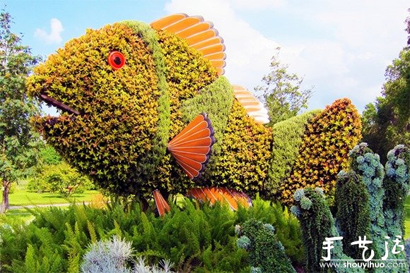 花草修剪出的卡通造型 -  itrip.net.cn