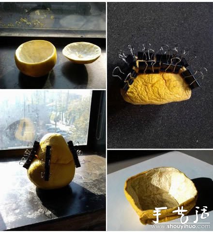 柚子皮廢物利用DIY茶葉罐的方法 -  itrip.net.cn