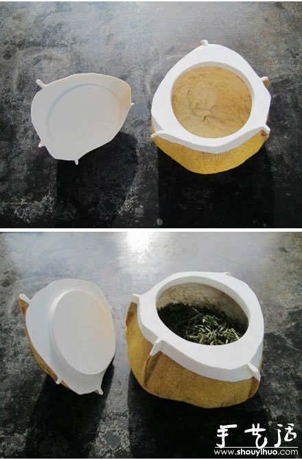 柚子皮廢物利用DIY茶葉罐的方法 -  itrip.net.cn