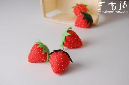 手工布藝DIY制作草莓 -  itrip.net.cn
