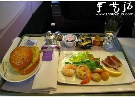 世界各地各個航空公司頭等艙的餐飲照片 -  itrip.net.cn