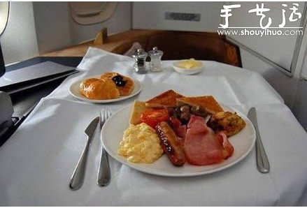 世界各地各個航空公司頭等艙的餐飲照片 -  itrip.net.cn