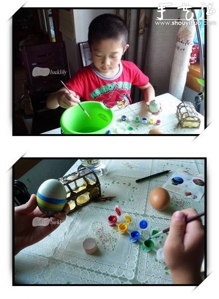 幼兒手工——雞蛋或鴨蛋繪制藝術(shù)彩蛋 -  itrip.net.cn