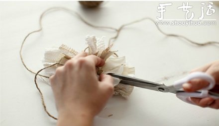 布藝DIY素麻zakka花朵的教程 -  itrip.net.cn
