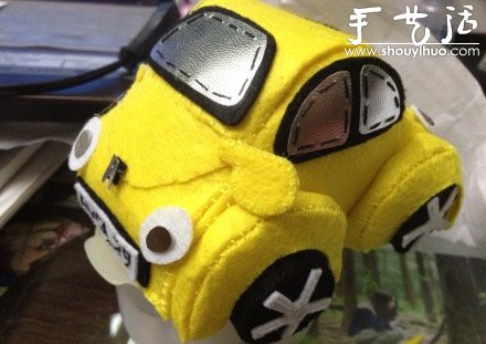 手工布藝作品：可愛的甲殼蟲汽車 -  itrip.net.cn