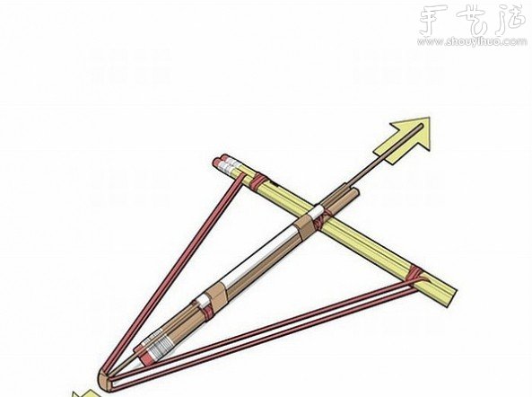 彈射橡皮的玩具弓弩的手工制作方法 -  itrip.net.cn