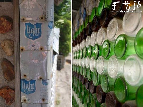 5萬多只啤酒玻璃瓶和易拉罐裝飾的住宅 -  itrip.net.cn