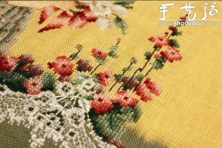 田園風(fēng)采花姑娘十字繡圖案 -  itrip.net.cn