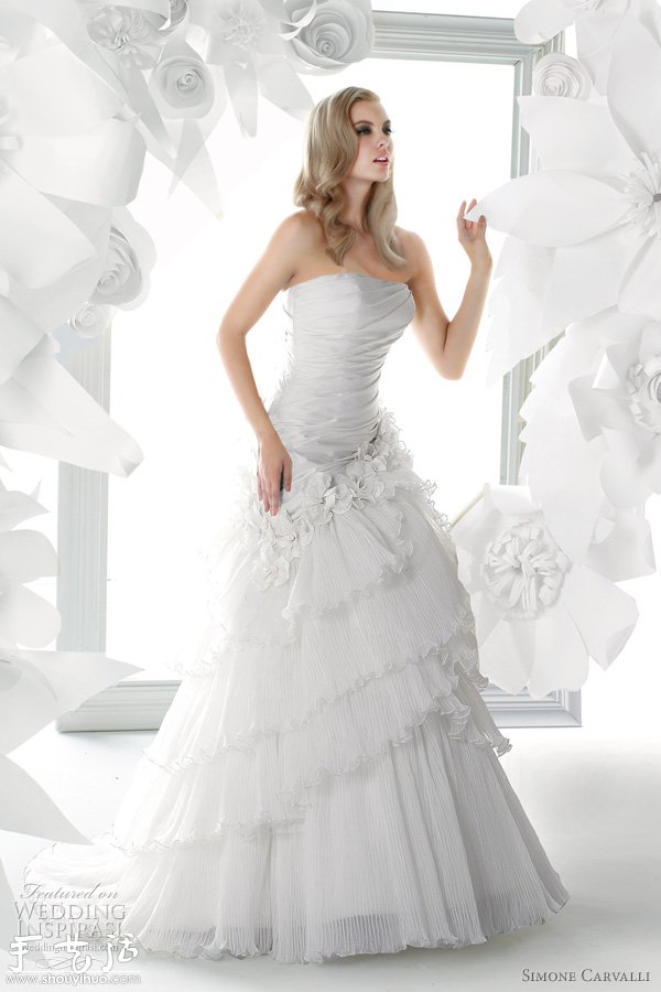 Simone Carvalli 2012春夏婚紗設(shè)計(jì)欣賞 -  itrip.net.cn