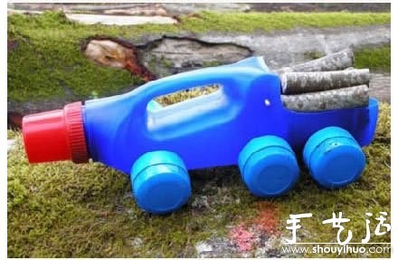 洗衣液塑料瓶手工DIY運(yùn)輸卡車 -  itrip.net.cn