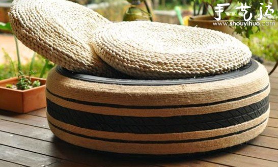 廢物利用：舊輪胎DIY個性沙發(fā) -  itrip.net.cn