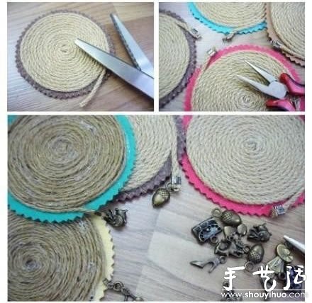麻繩和不織布DIY森系杯墊 -  itrip.net.cn