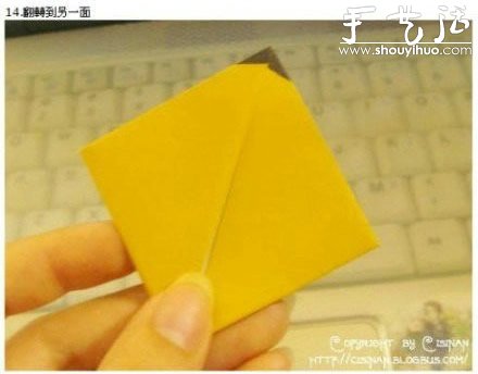 手工折紙可愛(ài)皮卡丘的教程 -  itrip.net.cn