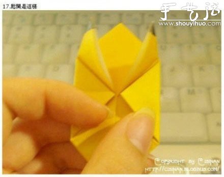 手工折紙可愛(ài)皮卡丘的教程 -  itrip.net.cn