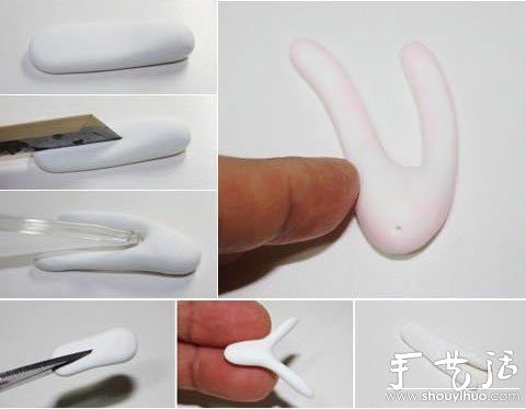 軟陶手工DIY泡澡的長耳朵兔子 -  itrip.net.cn