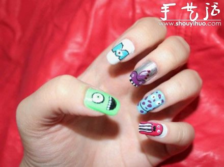 另類非主流的怪獸美甲 -  itrip.net.cn