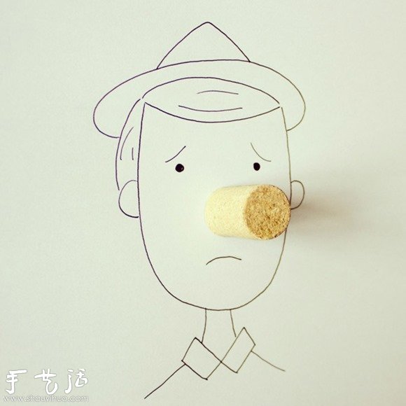 創(chuàng)意素描 DIY實物與插畫的互動趣味 -  itrip.net.cn