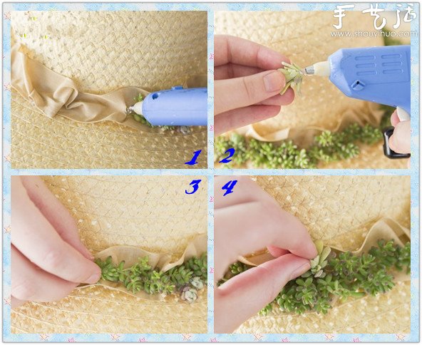 多肉植物DIY制作草帽 -  itrip.net.cn