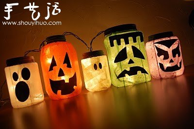 廢棄塑料瓶、鐵罐子和玻璃瓶DIY南瓜燈 -  itrip.net.cn