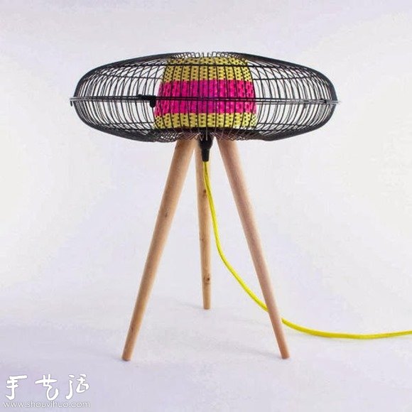 舊風(fēng)扇手工制作燈具 既環(huán)保又能增加收入 -  itrip.net.cn